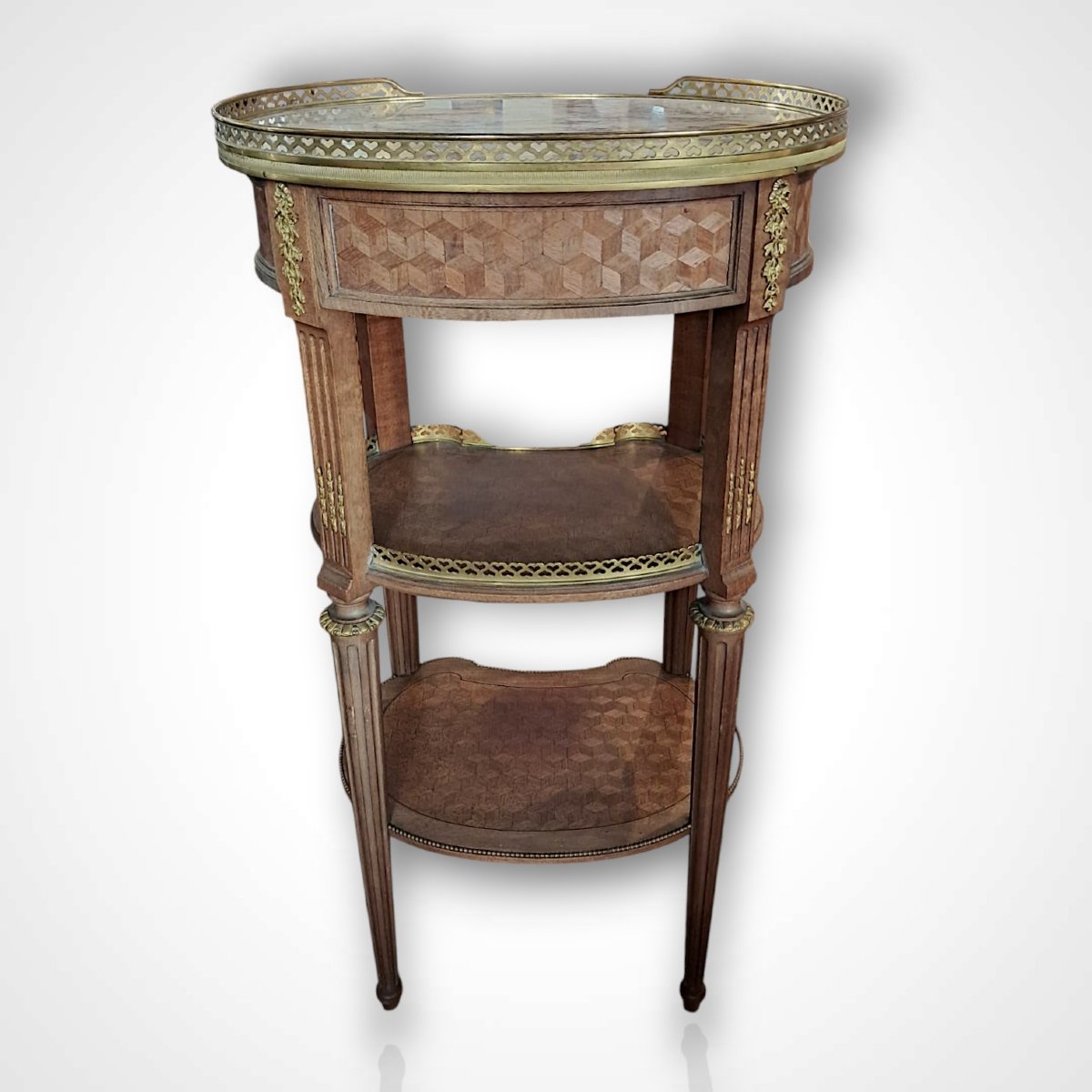 Louis XVI-style Gueridon Table, Early 20th Century-photo-1