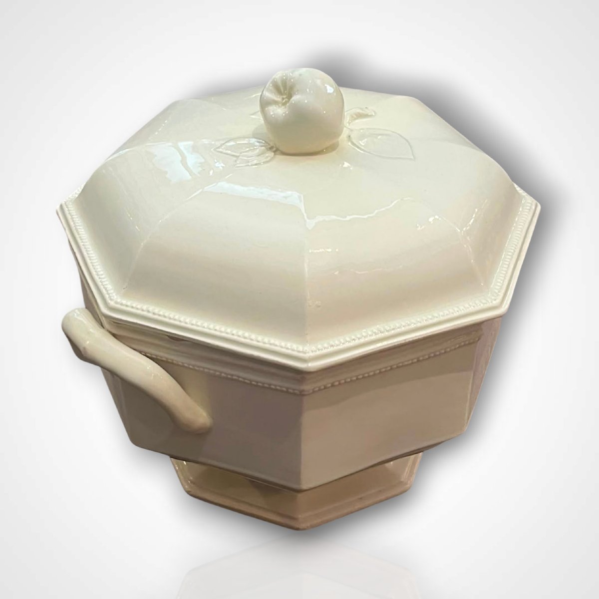 Fine Earthenware Soup Tureen, In The Creil-montereau Style, 19th Century-photo-3