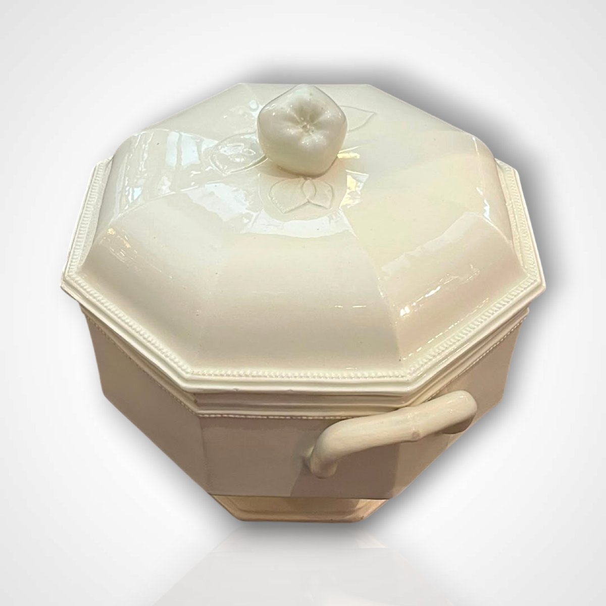 Fine Earthenware Soup Tureen, In The Creil-montereau Style, 19th Century-photo-4