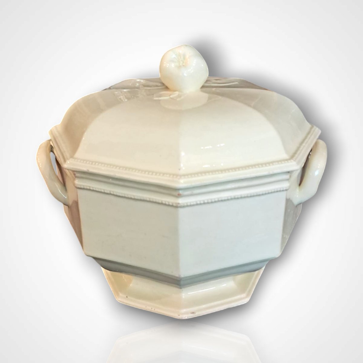 Fine Earthenware Soup Tureen, In The Creil-montereau Style, 19th Century