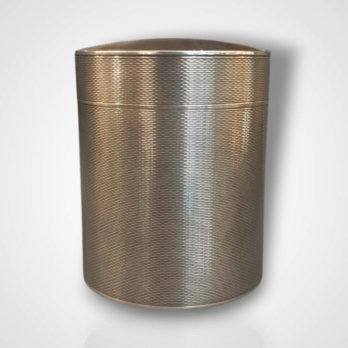 Hermès Paris, Circular Solid Silver Box, 20th Century-photo-2