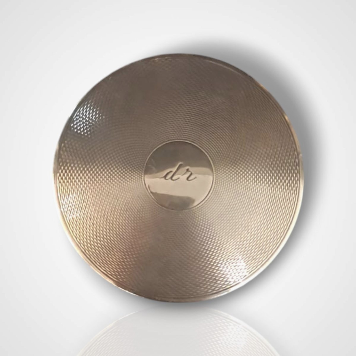 Hermès Paris, Circular Solid Silver Box, 20th Century-photo-3