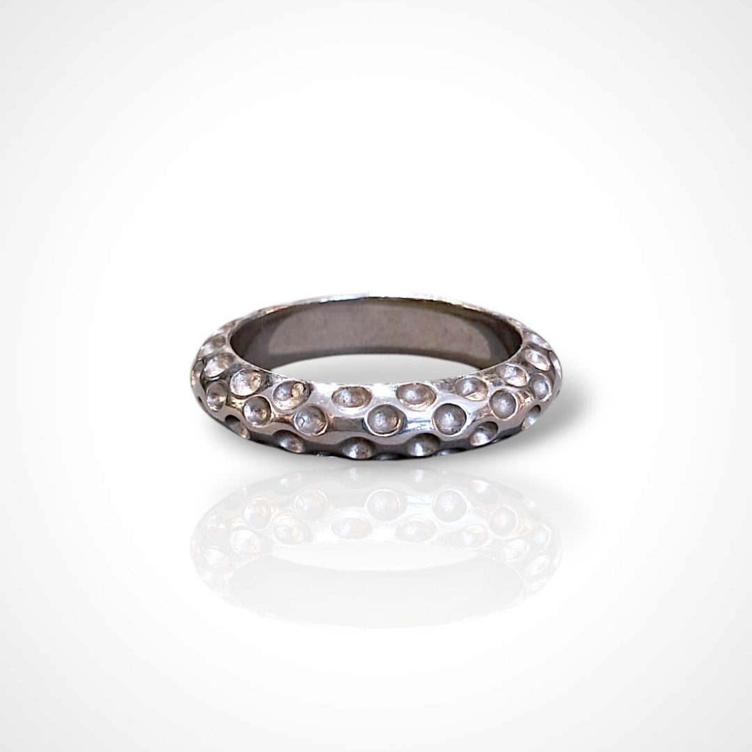 Hermès, Silver-plated Metal Scarf Ring, 20th Century-photo-2
