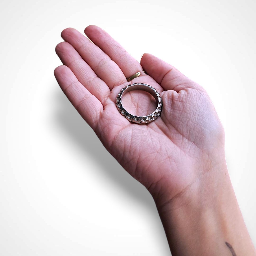 Hermès, Silver-plated Metal Scarf Ring, 20th Century-photo-4