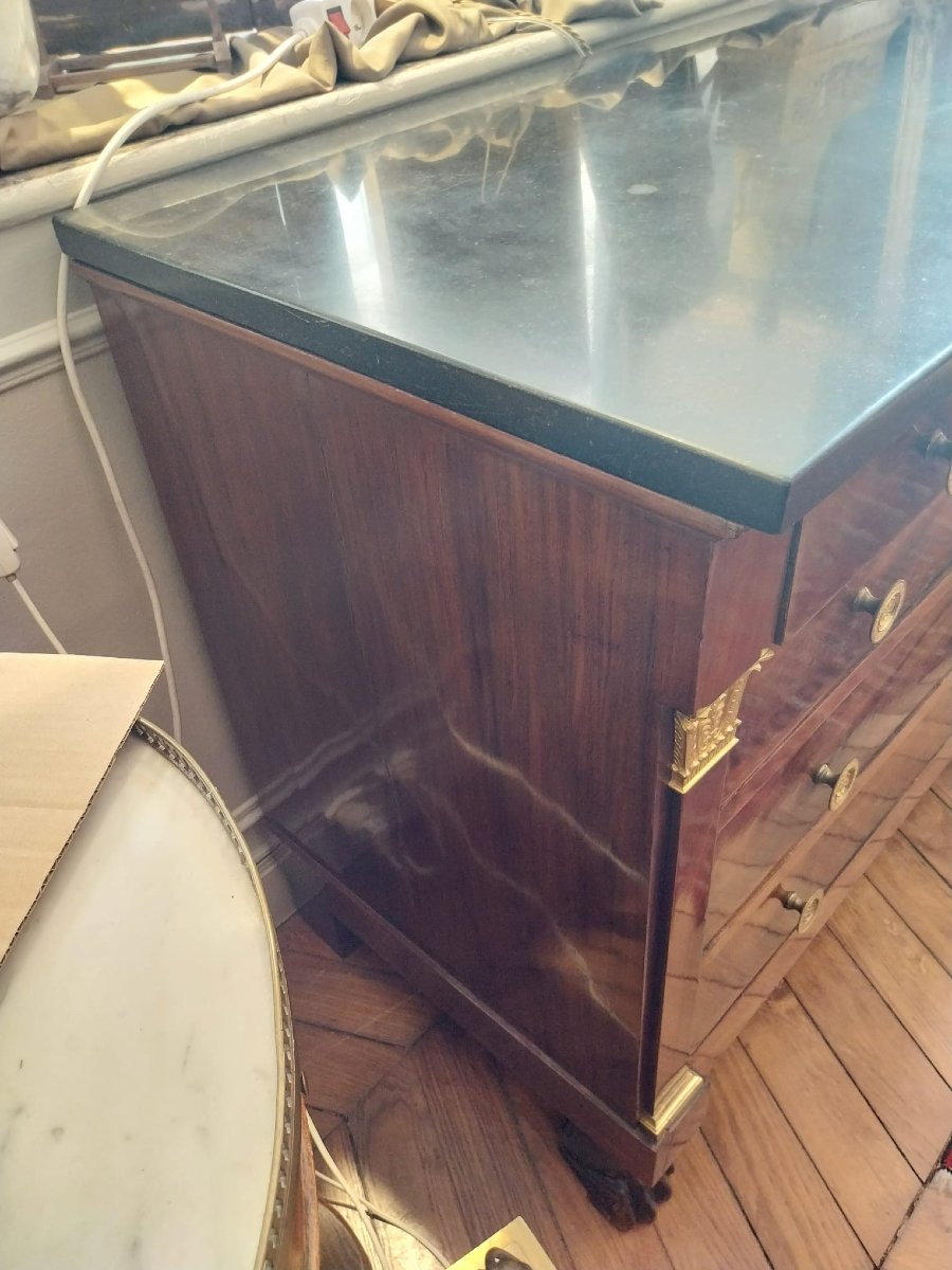 Commode en acajou d’époque Empire.-photo-2