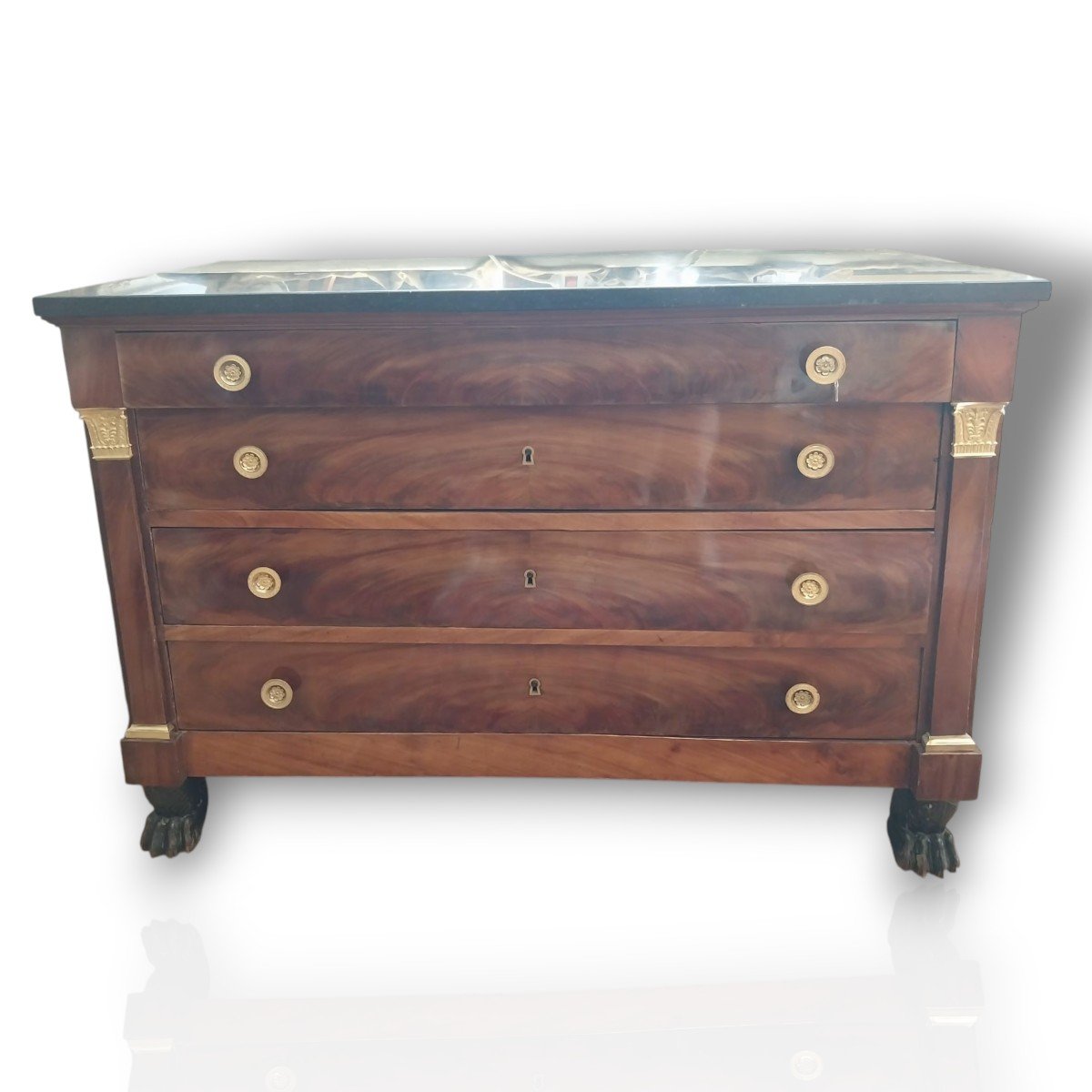 Commode en acajou d’époque Empire.