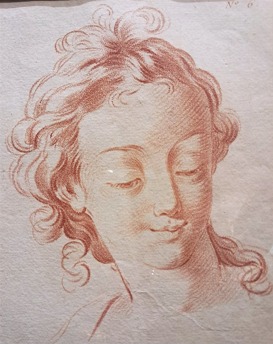 Jean-françois Janinet, Portrait Of A Young Woman, Etching, 18th Century-photo-3