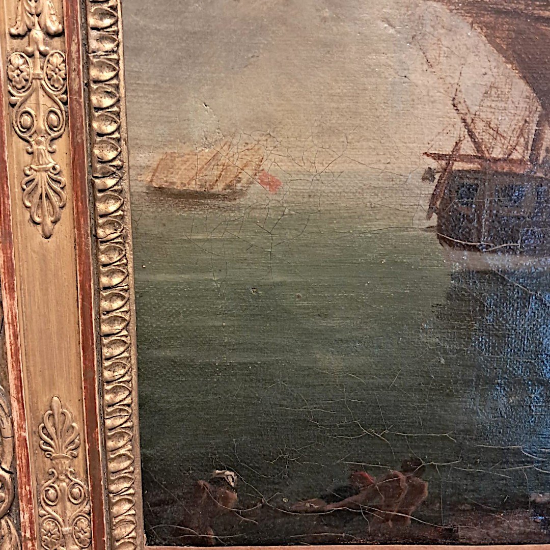 In The Style Of Claude Joseph Vernet, Seascape, Circa 1800-photo-3