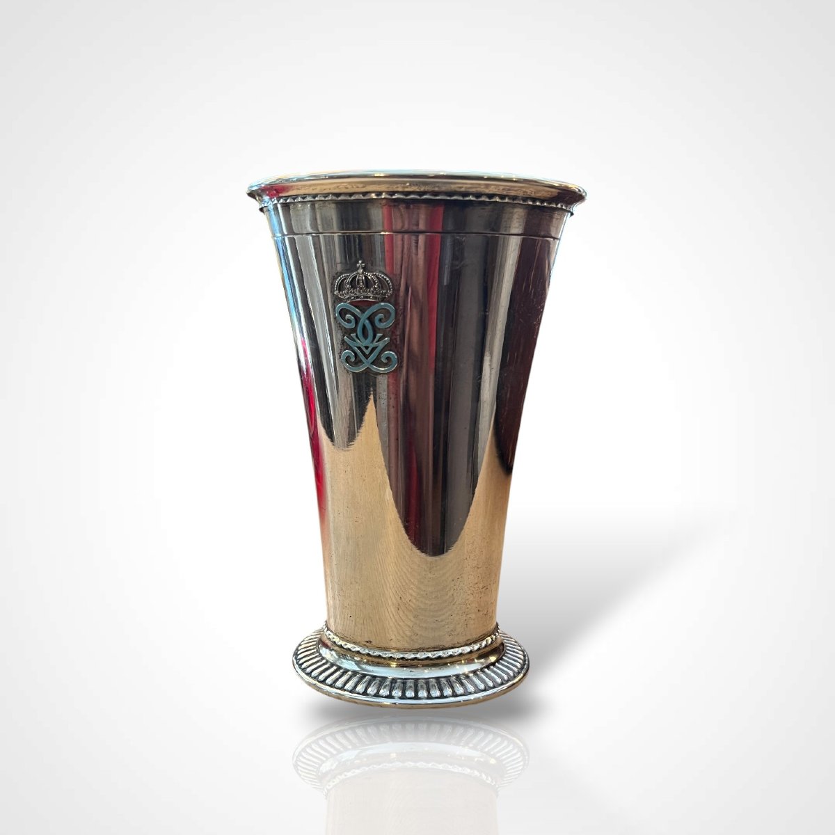 Silver Goblet Bearing The Monogram Of King Gustav V Of Sweden - Early 20th Century -photo-2