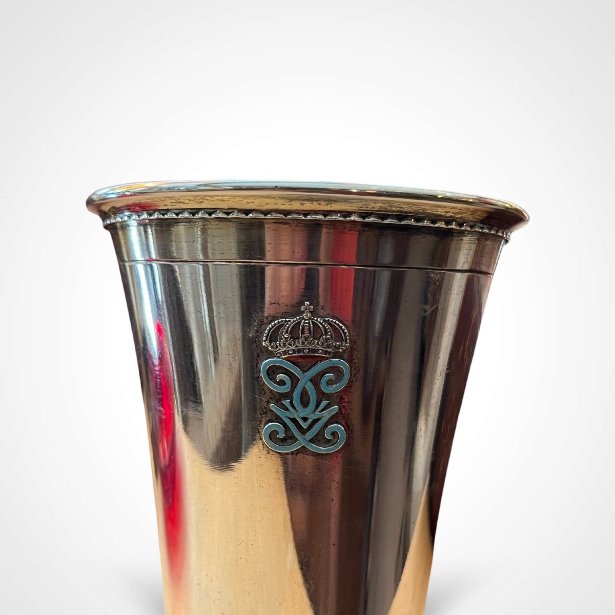 Silver Goblet Bearing The Monogram Of King Gustav V Of Sweden - Early 20th Century -photo-3
