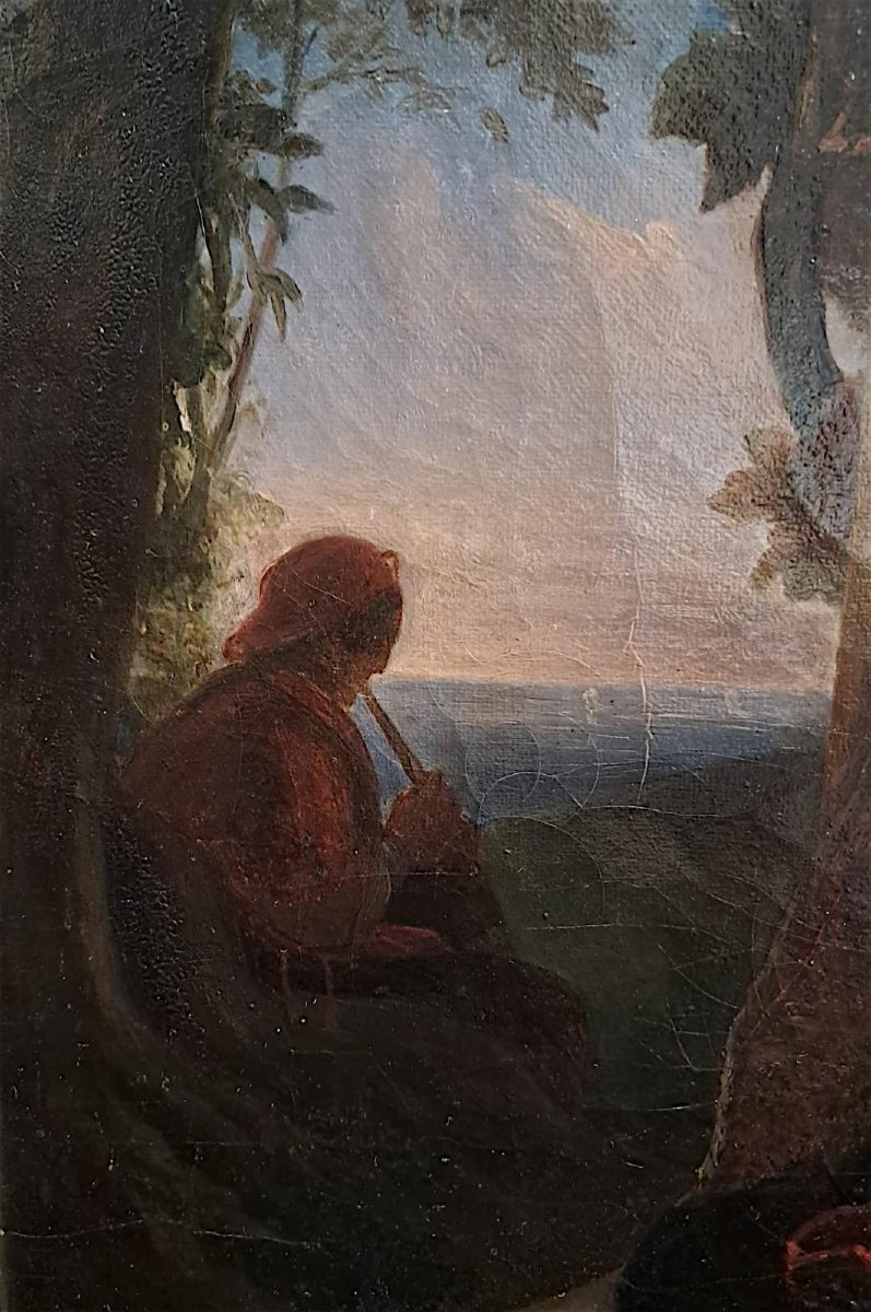 Dans le goût de Jean Augustin Franquelin, jeune mère et son enfant, XIXe-photo-1