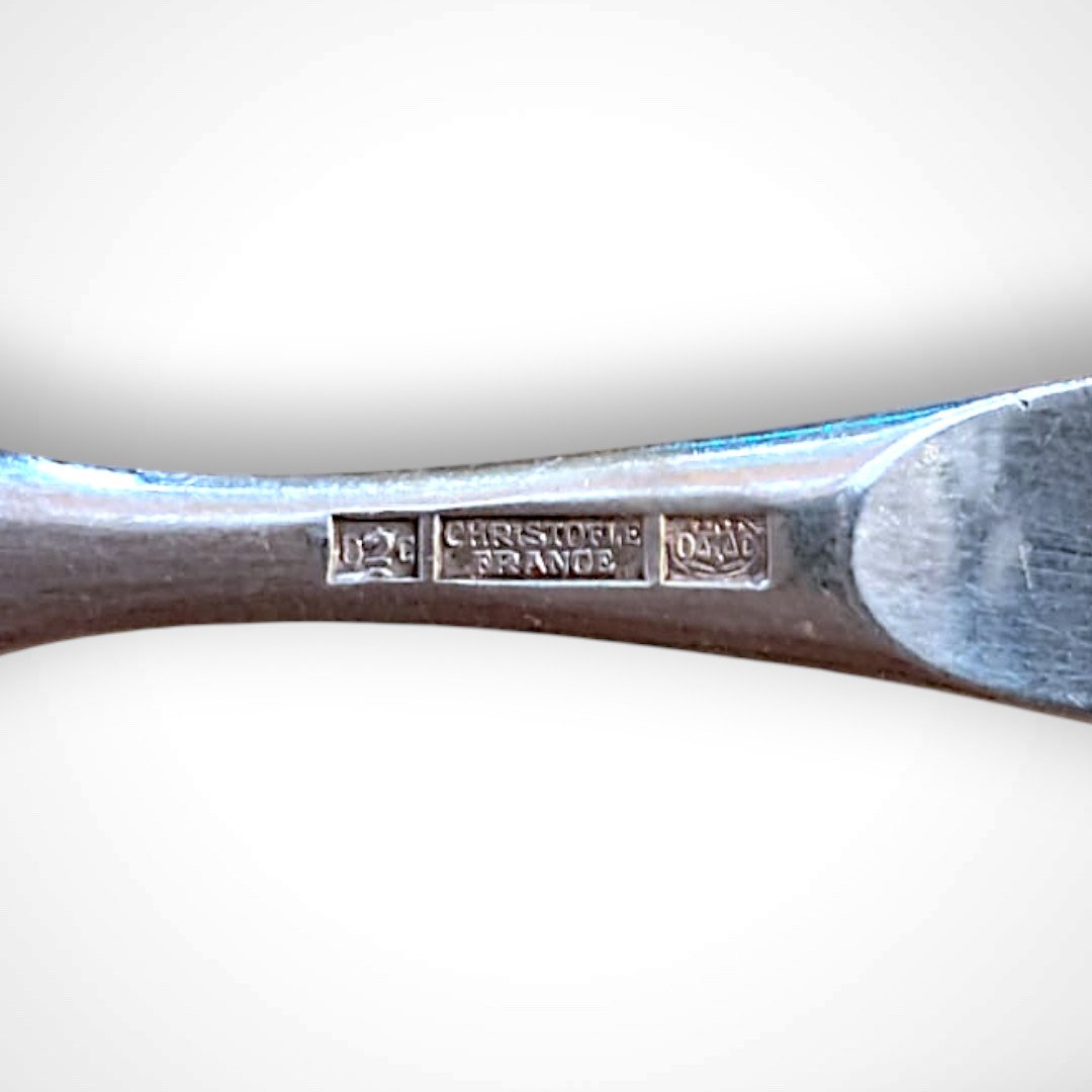 Lino Sabattini For Christofle, Silver-plated Cutlery, "orly" Model, 20th Century-photo-6