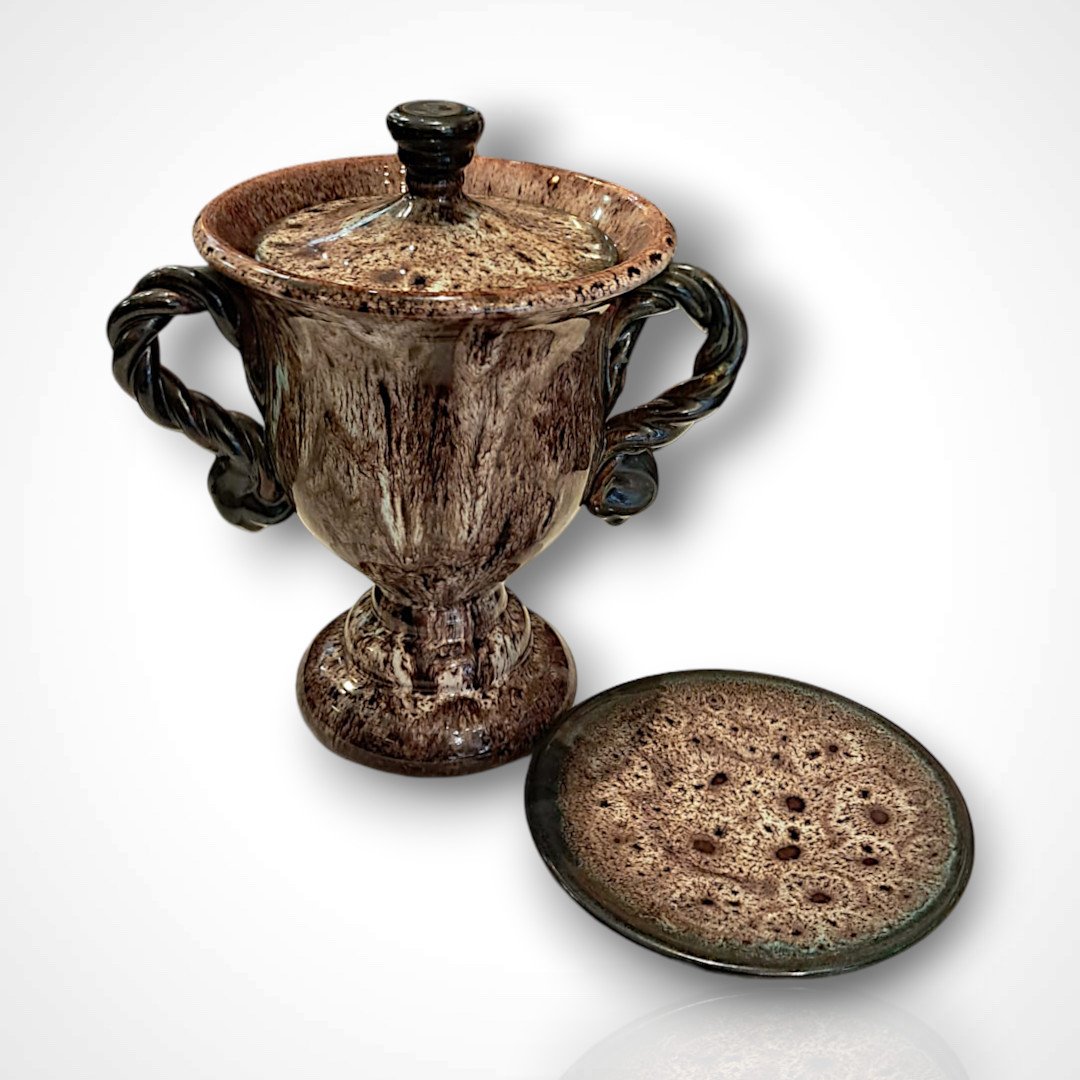 Marius Giuge, Ceramic Coffee Set From Vallauris, 20th Century-photo-1