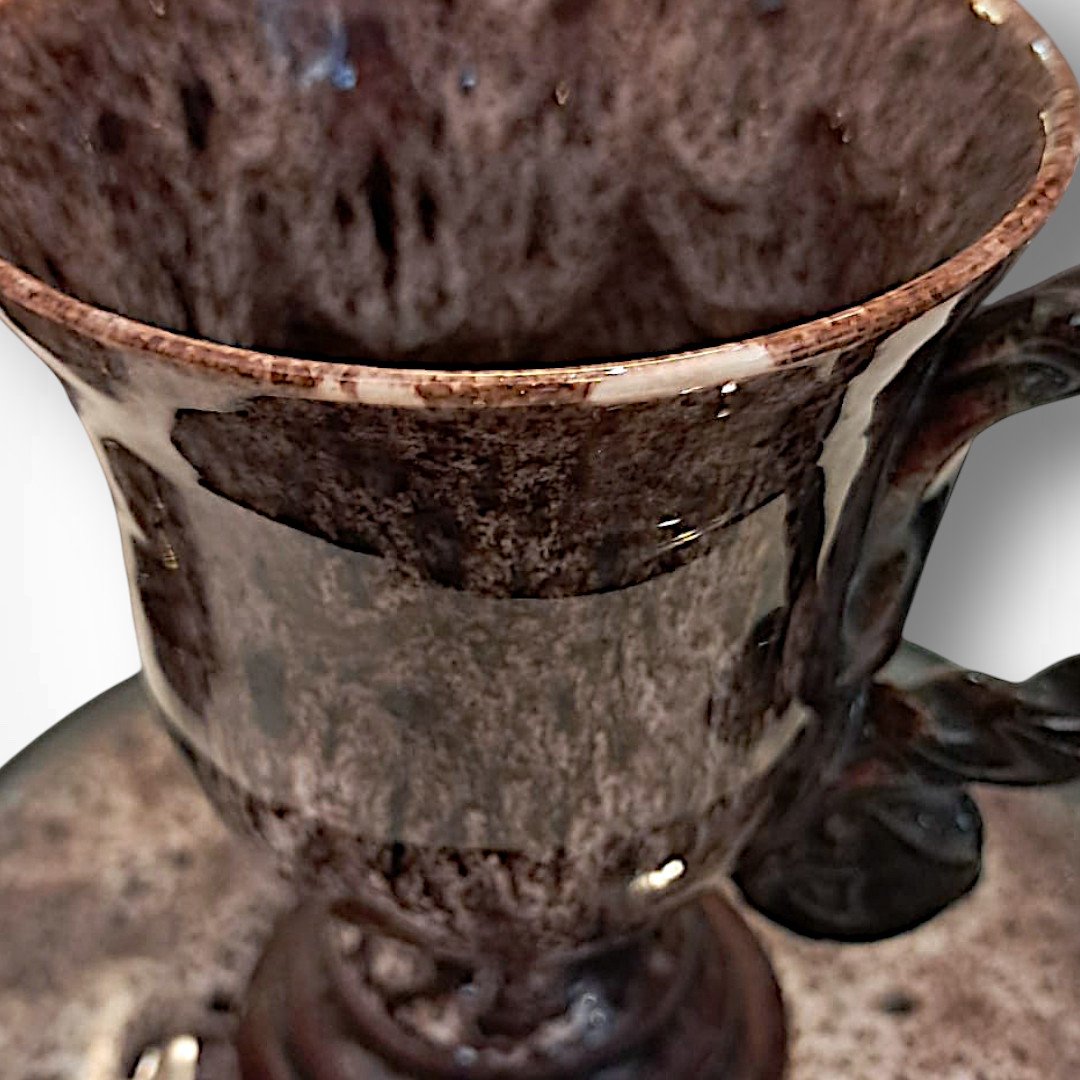 Marius Giuge, Ceramic Coffee Set From Vallauris, 20th Century-photo-6