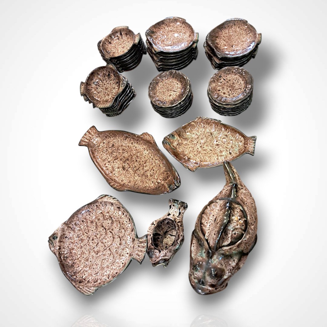 Marius Giuge, Ceramic Bouillabaisse Set From Vallauris, 20th Century-photo-2