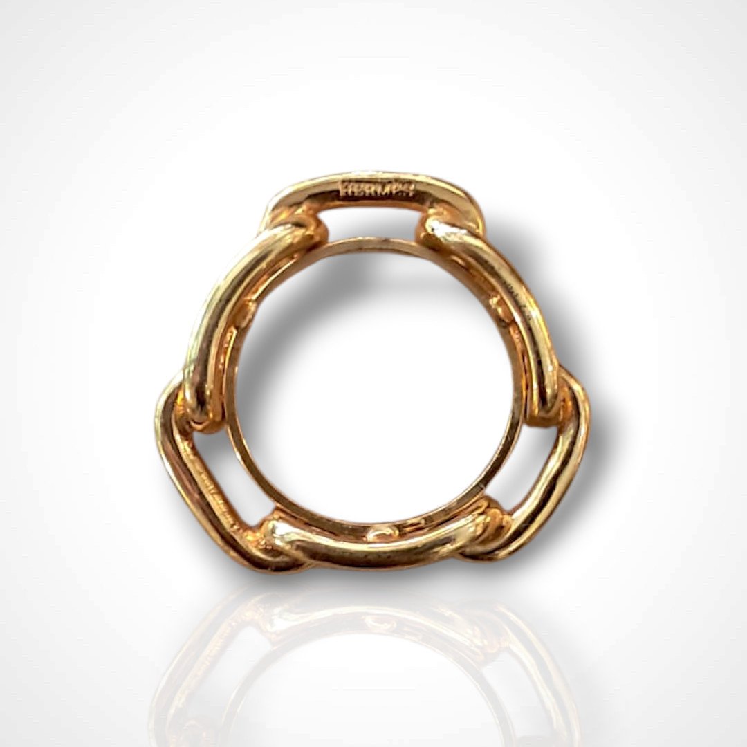 Hermès, "régate" Scarf Ring, Metal, 20th Century-photo-4