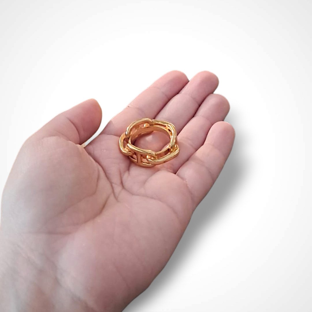 Hermès, "régate" Scarf Ring, Metal, 20th Century-photo-2