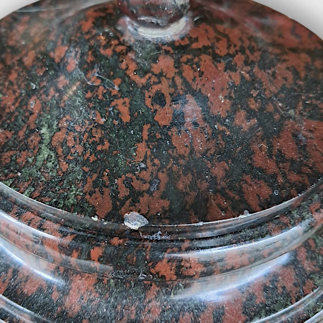 Pair Of Marble And Bronze Casserole Dishes, 19th Century-photo-5