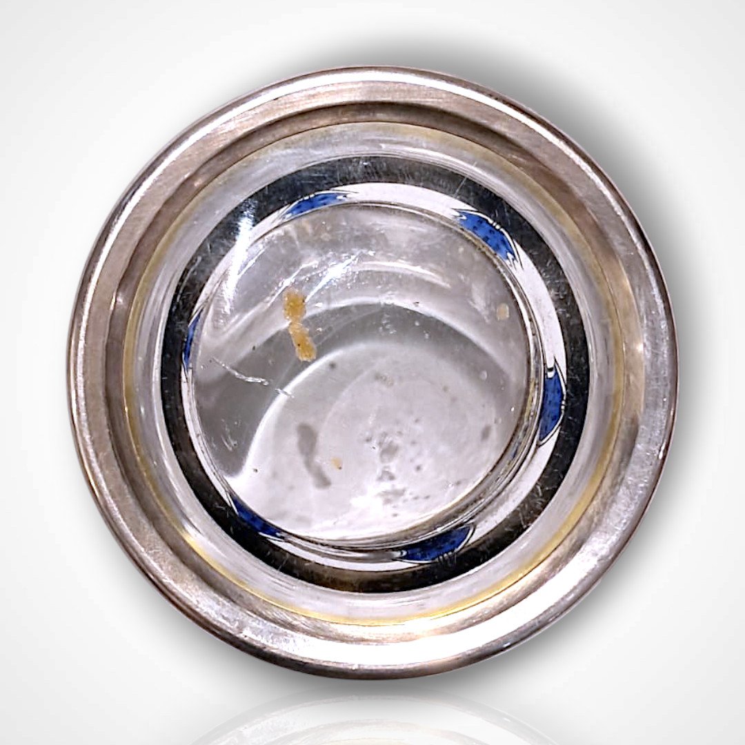 Bonbonnière en cristal de Bohême, début XXe-photo-2