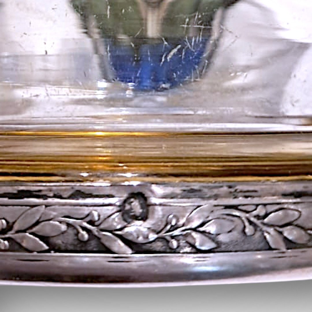 Bonbonnière en cristal de Bohême, début XXe-photo-7