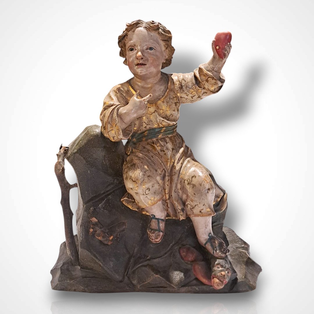 Wooden Sculpture Depicting The Infant Jesus, Late 18th–early 19th Century