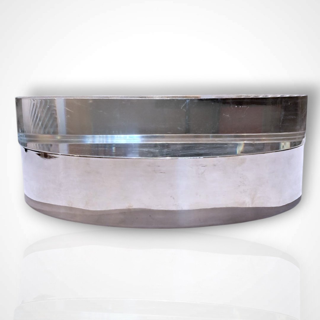 R. Debladis, Metal And Lucite Box, 20th Century-photo-2