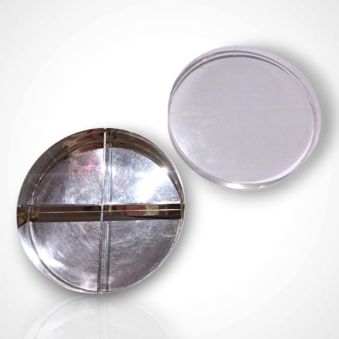 R. Debladis, Metal And Lucite Box, 20th Century-photo-3