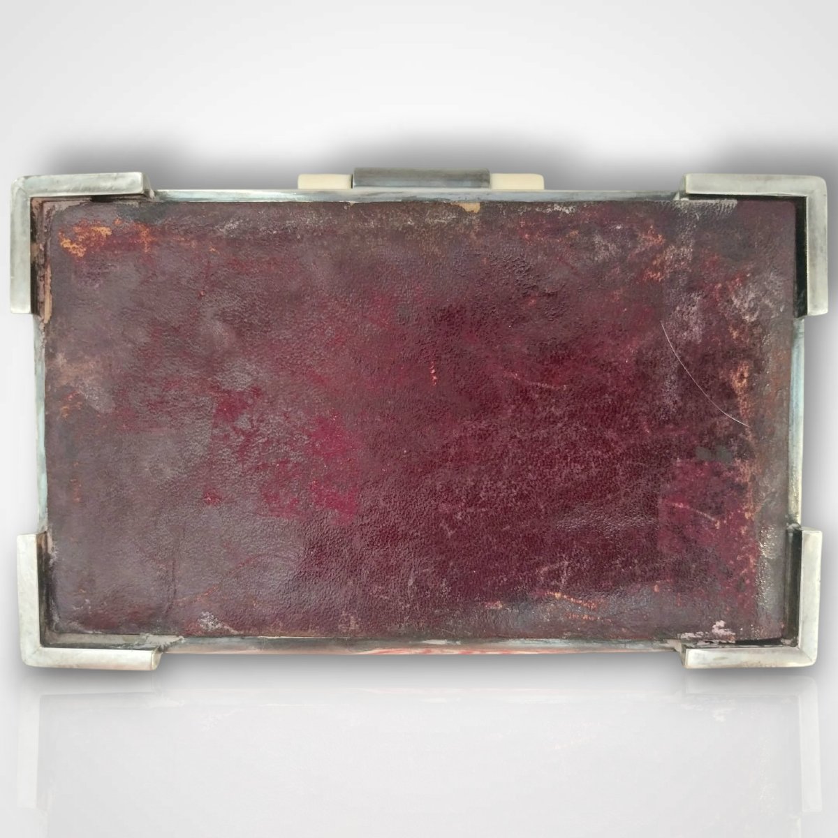 Art Deco-era Silver-plated Metal Jewelry Box, 20th Century-photo-5