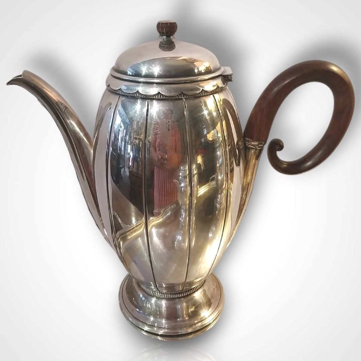 Pomone, Silver-plated Metal Tea And Coffee Set, Art Deco, 20th Century-photo-2