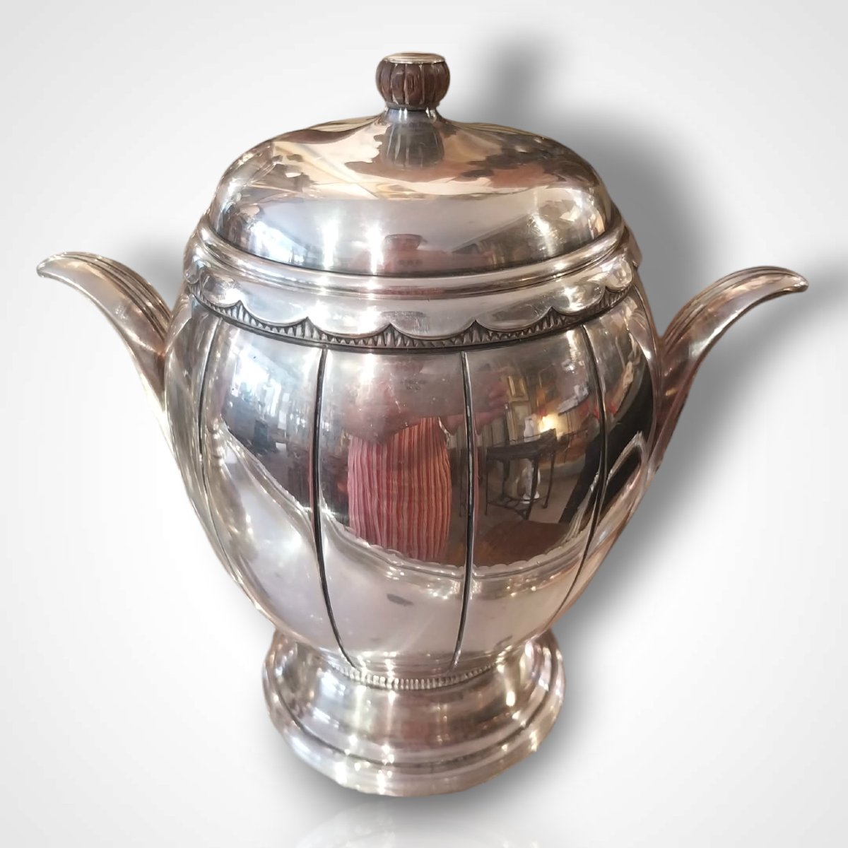 Pomone, Silver-plated Metal Tea And Coffee Set, Art Deco, 20th Century-photo-3