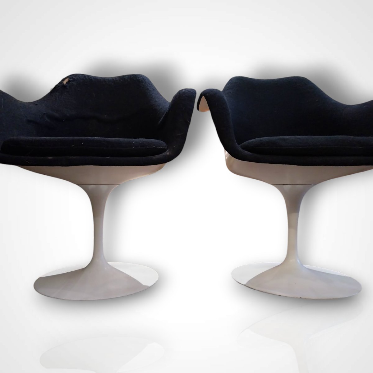 Saarinen For Knoll, Pair Of Saarinen Tulip Armchairs, 20th Century-photo-4