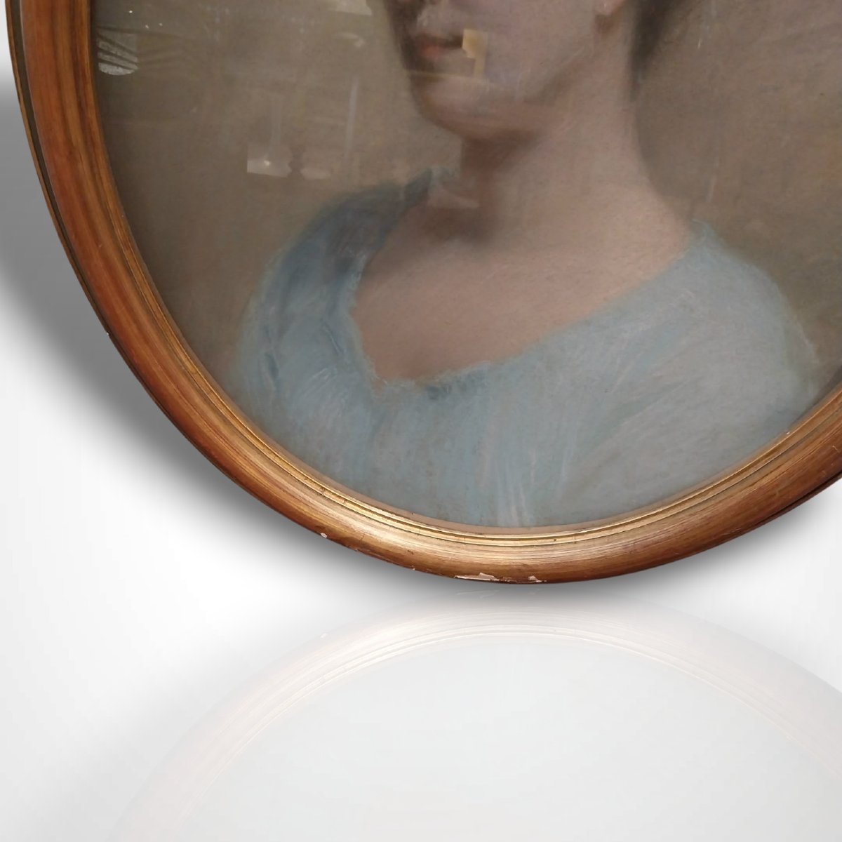Portrait Of A Woman, Pastel, 20th Century-photo-4