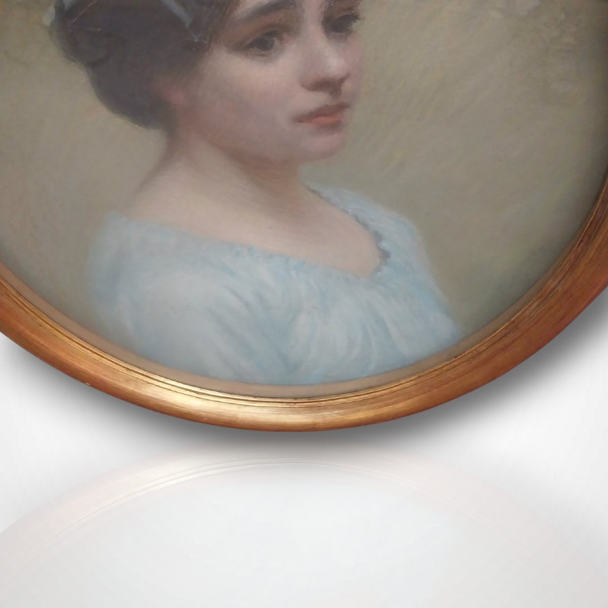 Portrait Of A Woman, Pastel, 20th Century-photo-2