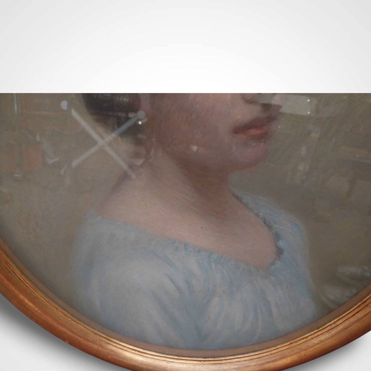Portrait Of A Woman, Pastel, 20th Century-photo-3