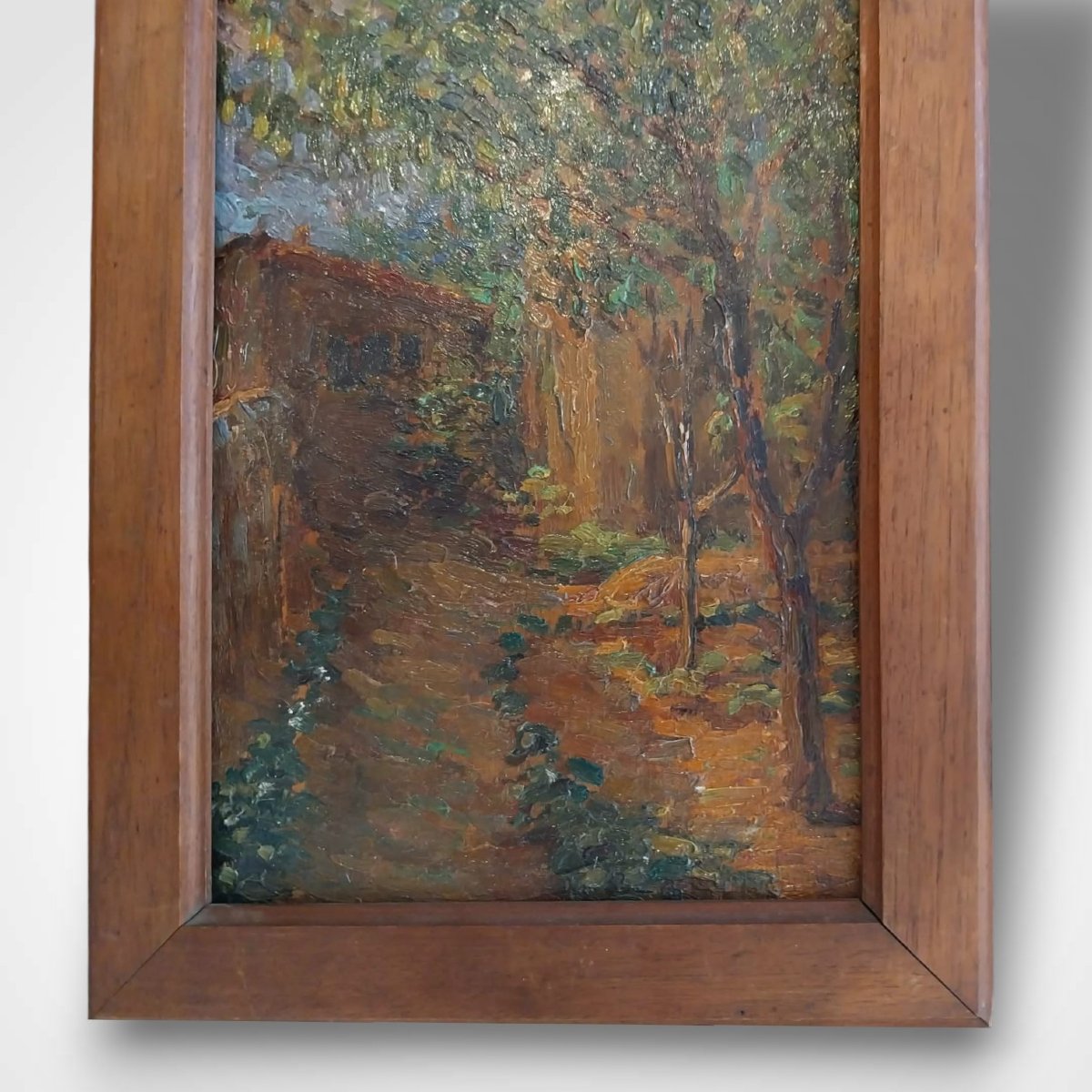 Attributed To Marcel Dominique Poggioli (1882–1959), Landscape, Oil On Panel, 20th Century-photo-3