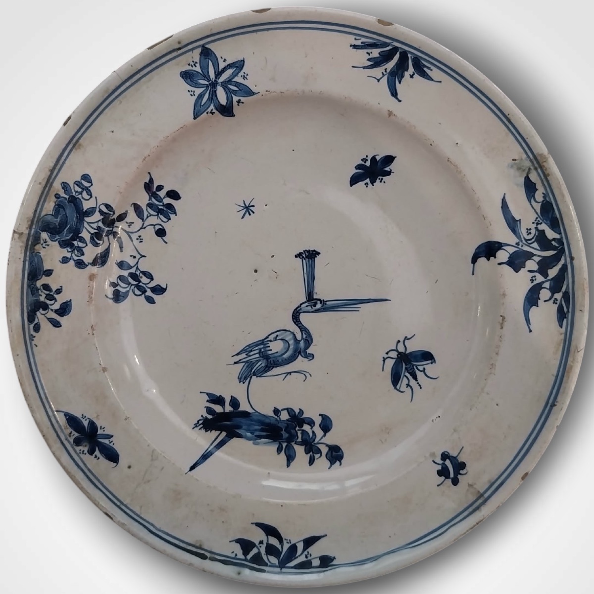 Manufacture Leroy, Set Of 5 Marseille Earthenware Plates, 18th Century.-photo-3