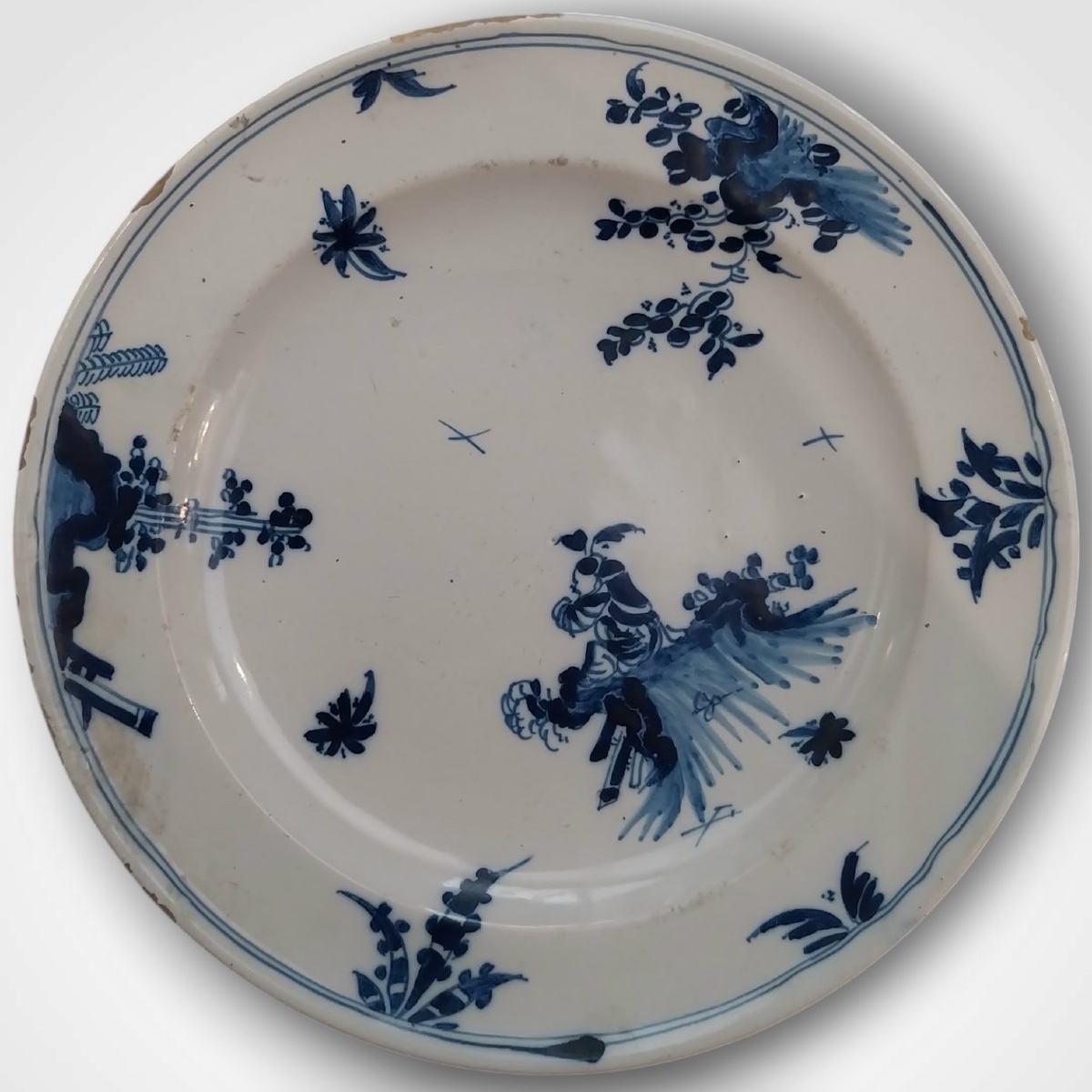 Manufacture Leroy, Set Of 5 Marseille Earthenware Plates, 18th Century.-photo-4