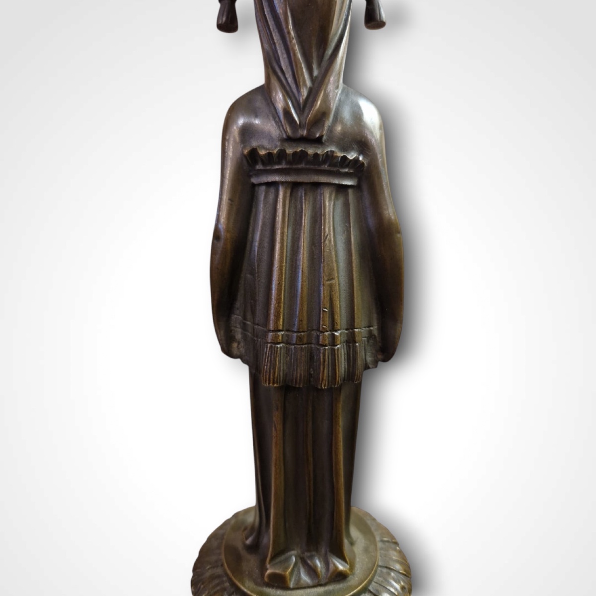 Pair Of Candlesticks "caryatides", 19th Century-photo-2