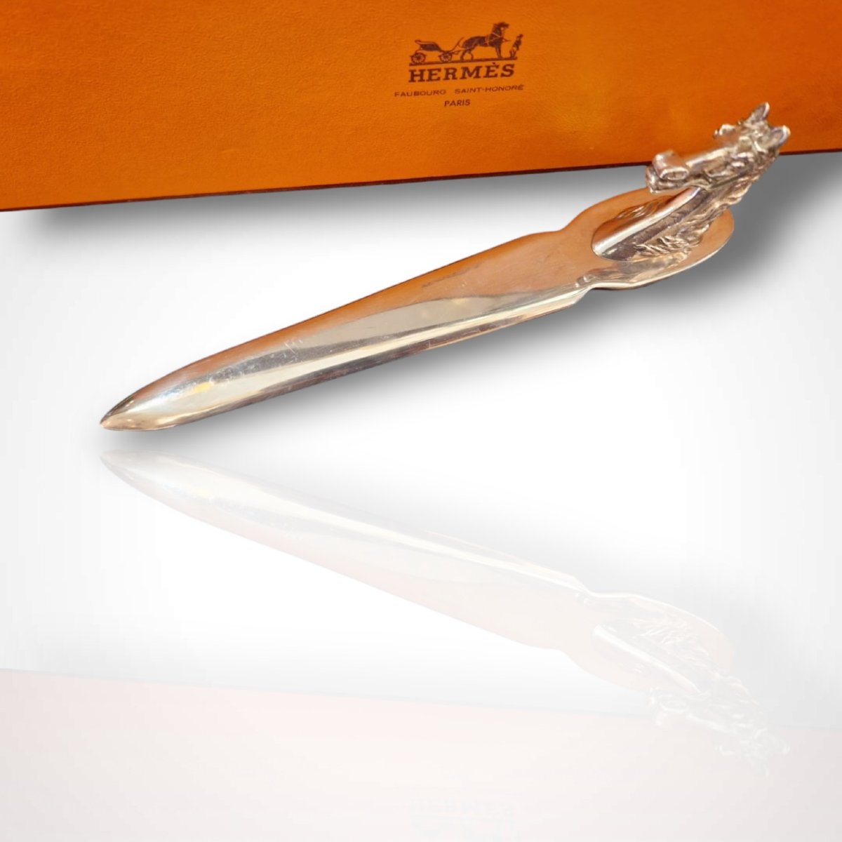 Hermès, coupe papier en métal argenté , XXe-photo-3