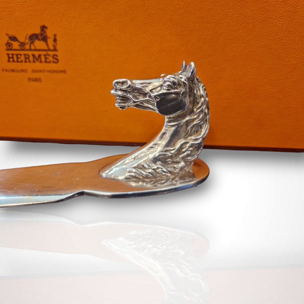 Hermès, coupe papier en métal argenté , XXe-photo-2
