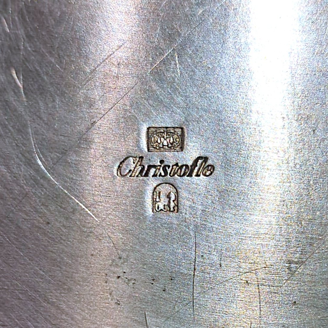 Christofle, "anémone-belle époque" Vase In Silver-plated Metal, 20th Century-photo-4