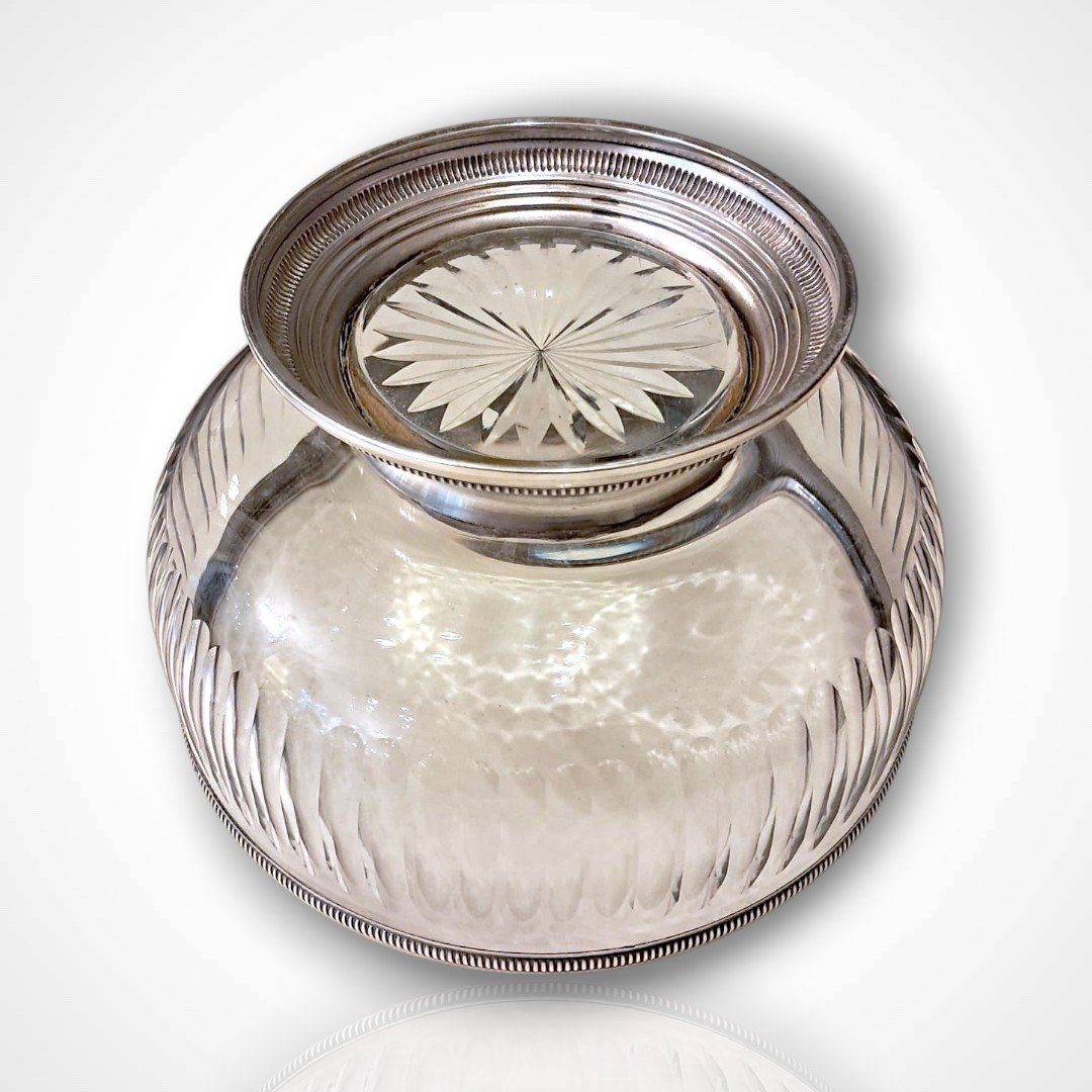 Crystal And Silver Goblet, Early 20th Century-photo-4