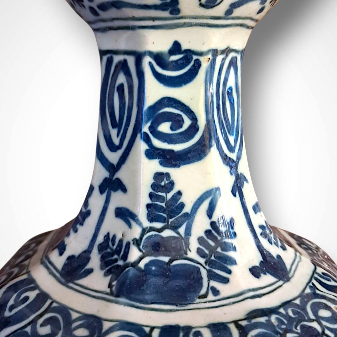 Delftware Vase Converted Into A Lamp, 19th Century-photo-1