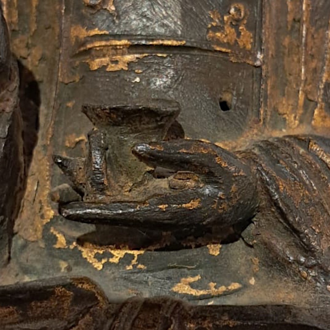 Statuette de Guanyin en bronze, époque Ming, XVIe-XVIIe-photo-4