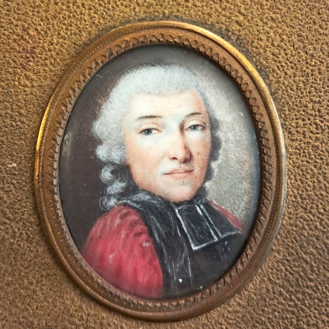 Miniature, portrait d’homme, XVIIIe-photo-3