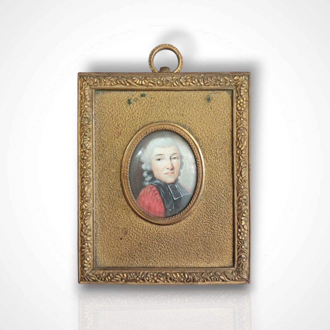 Miniature, portrait d’homme, XVIIIe