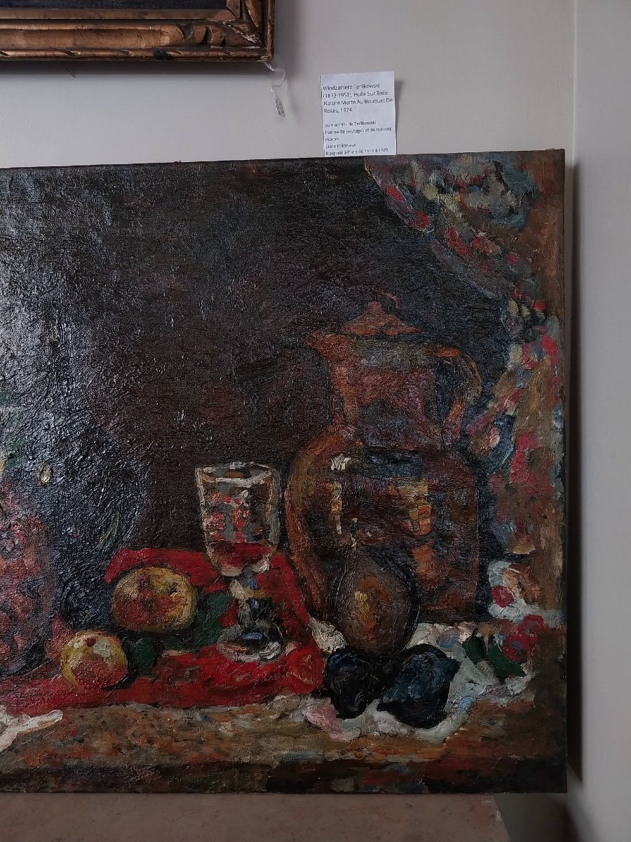 Oil On Canvas, Still Life, 20th Century-photo-3