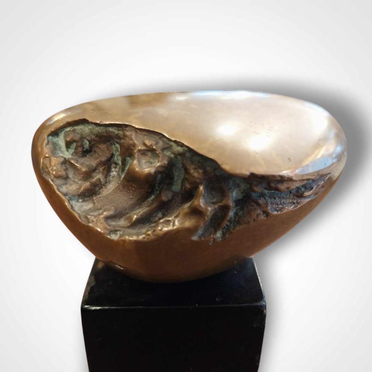 Abstract Bronze Sculpture, 1970s.-photo-2