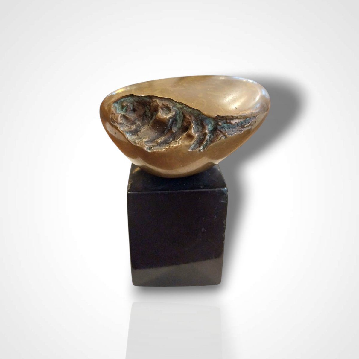 Abstract Bronze Sculpture, 1970s.-photo-4