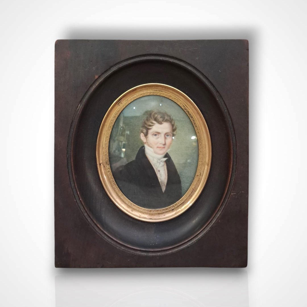 Miniature, Portrait Of A Man, 19th Century